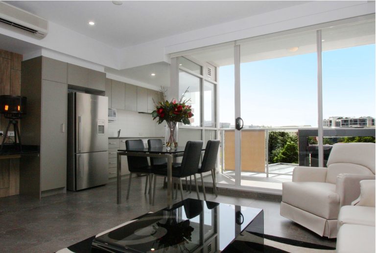 living room and central area of two bedroom apartment in honeysuckle